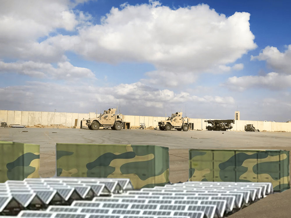Solar Power Containers for Militära angelägenheter