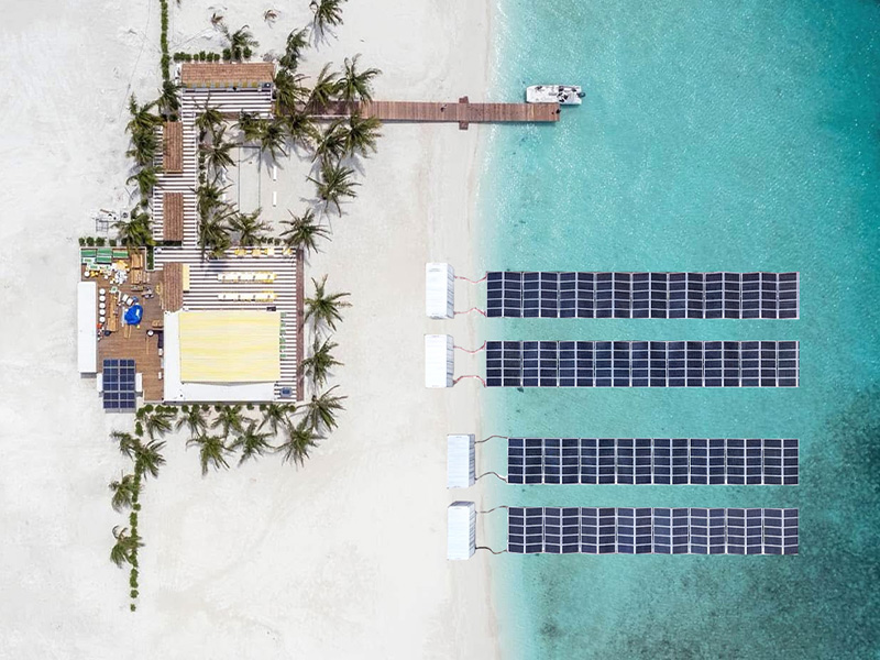 Solcellsbehållare (flytande typ)